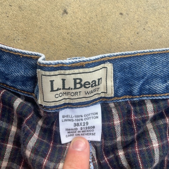 Vintage L.L. Bean, Flannel Lined Jeans, Size 38 - Picture 7 of 7